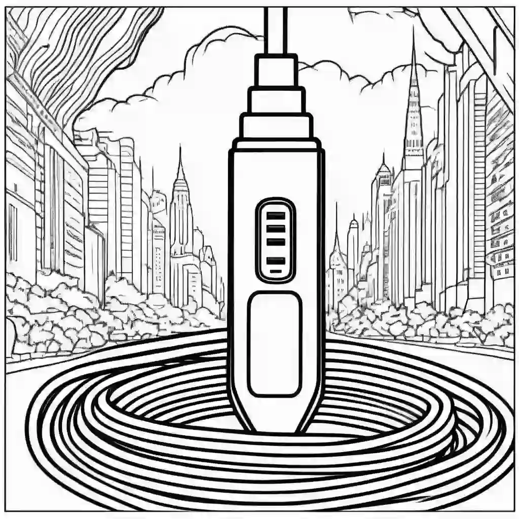Charging Cable coloring pages